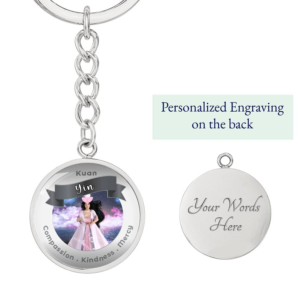 Kuan Yin - Affirmation Keychain For Compassion, Kindness & Mercy - More Than CharmsMore Than Charms