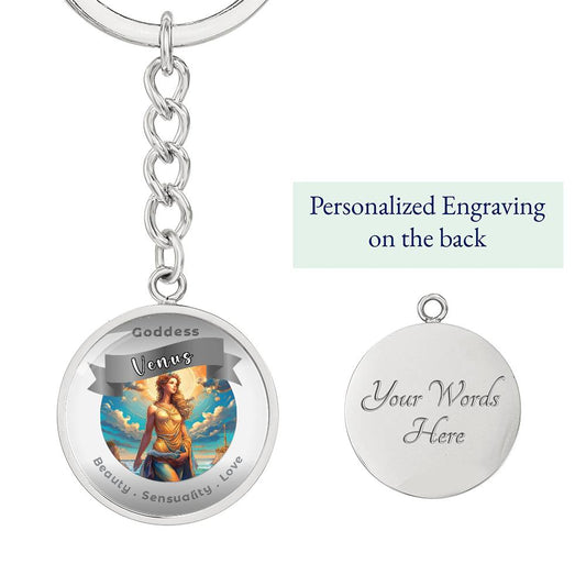 Venus - Affirmation Keychain For Beauty Sensuality Love- More Than CharmsMore Than Charms