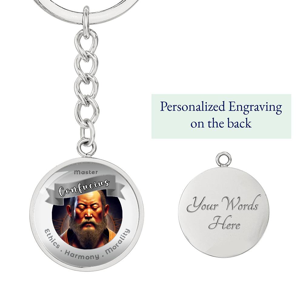 Confucius - Affirmation Keychain ForEthics, Harmony & Morality - More Than CharmsMore Than Charms