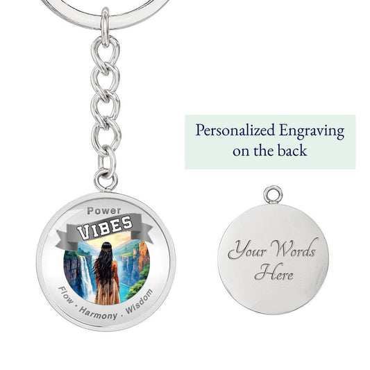 Power Vibes Affirmation Keychain  -  Earth Whisperer