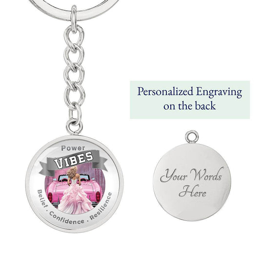 Power Vibes Affirmation Keychain - Visionary Star