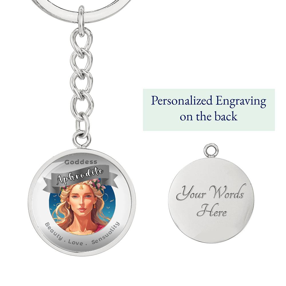 Goddess Aphrodite - Affirmation Keychain For Beauty Love Sensuality - More Than CharmsMore Than Charms