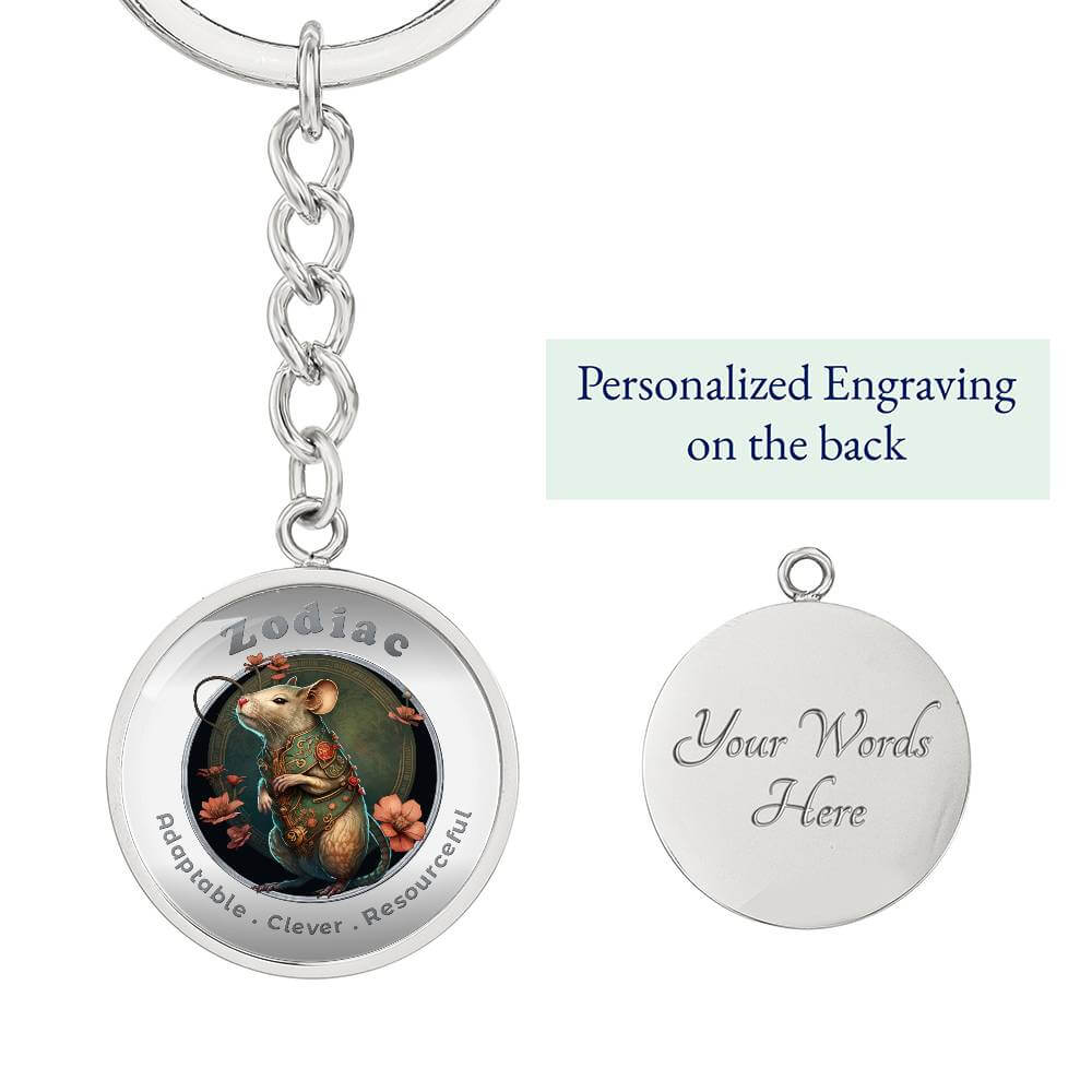 Rat- Chinese Zodiac - Affirmation Keychain - More Than CharmsMore Than Charms