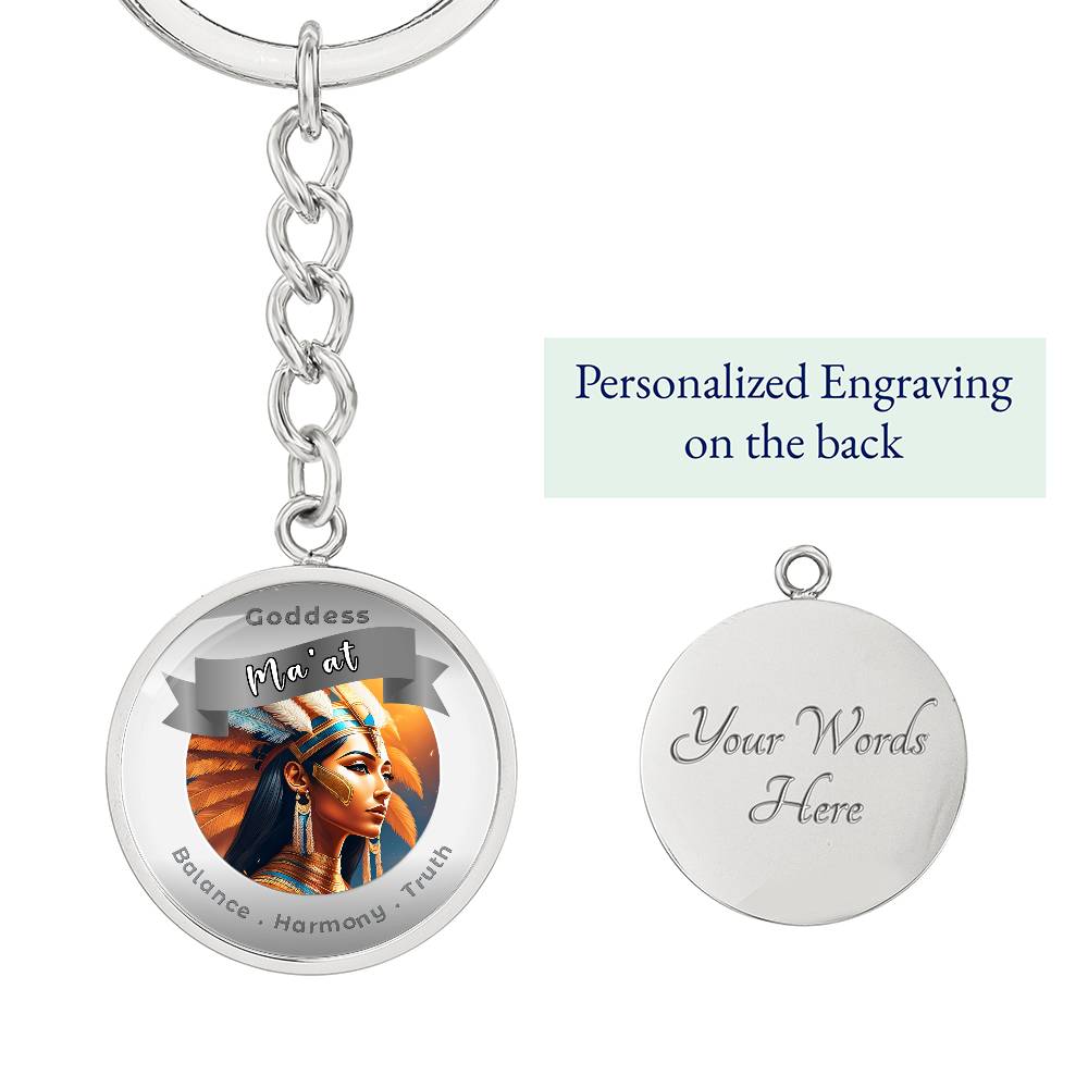 Goddess Ma’at - Affirmation Keychain For Balance Harmony Truth - More Than CharmsMore Than Charms