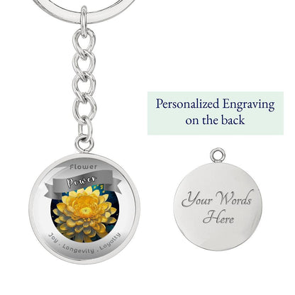 Chrysanthemum- Affirmation Keychain- More Than CharmsMore Than Charms