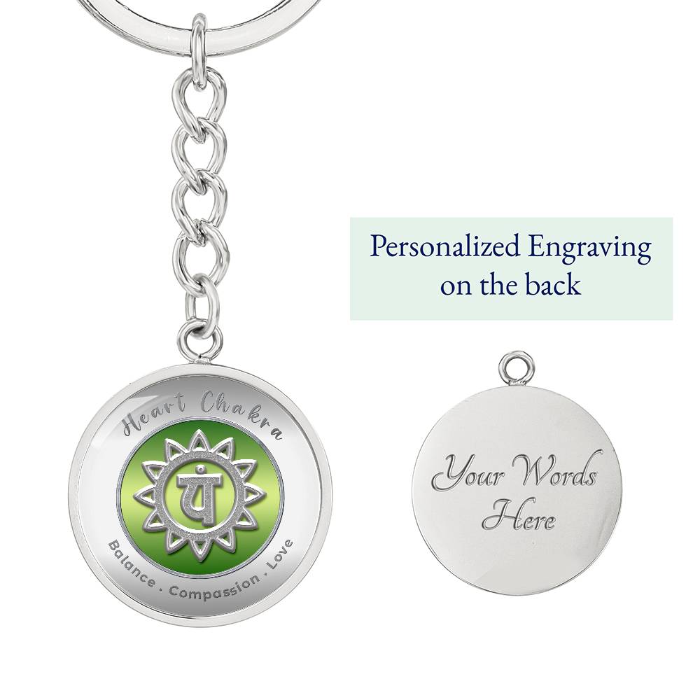 Heart Chakra - Love Compassion Balance - Affirmation Keychain - More Than CharmsMore Than Charms
