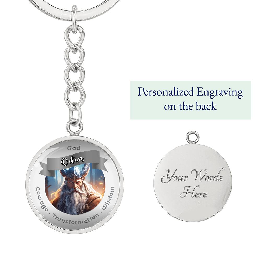 Odin- Affirmation Keychain For Courage Transformation Wisdom- More Than CharmsMore Than Charms