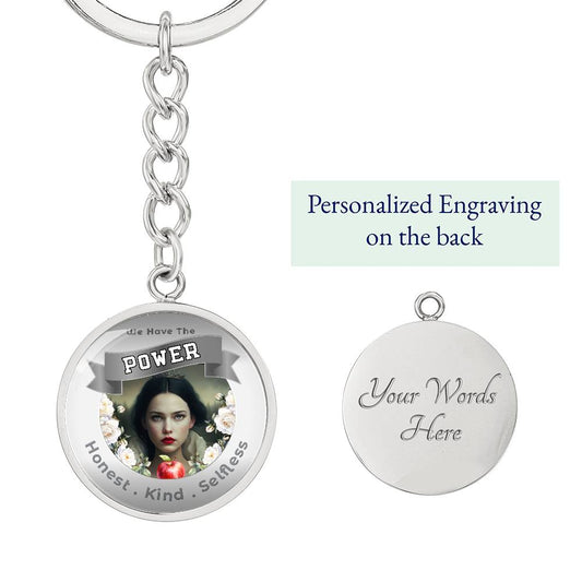 White As Snow - Affirmation Keychain - More Than CharmsMore Than Charms