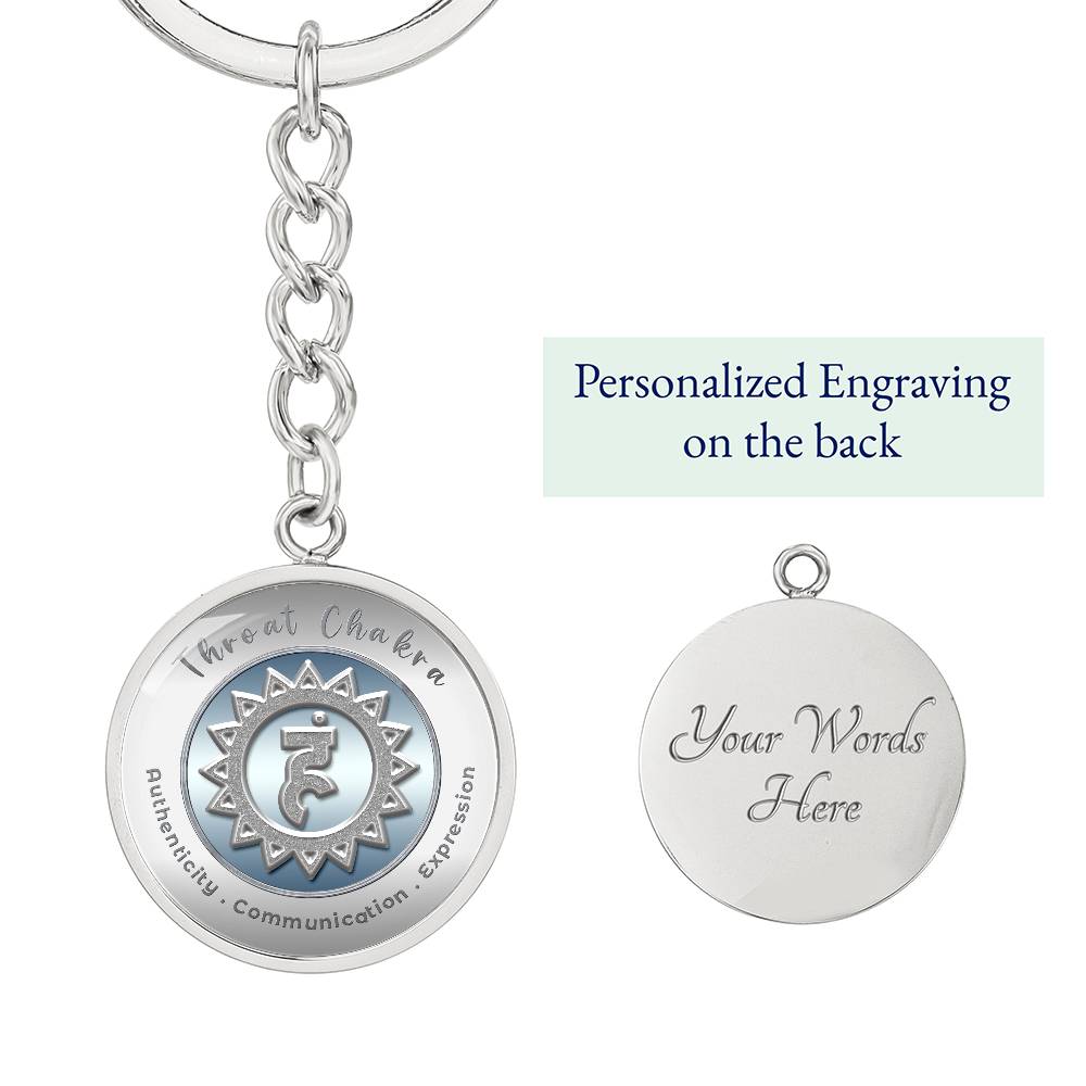 Throat Chakra - Communication Expression Authenticity - Affirmation Keychain - More Than CharmsMore Than Charms