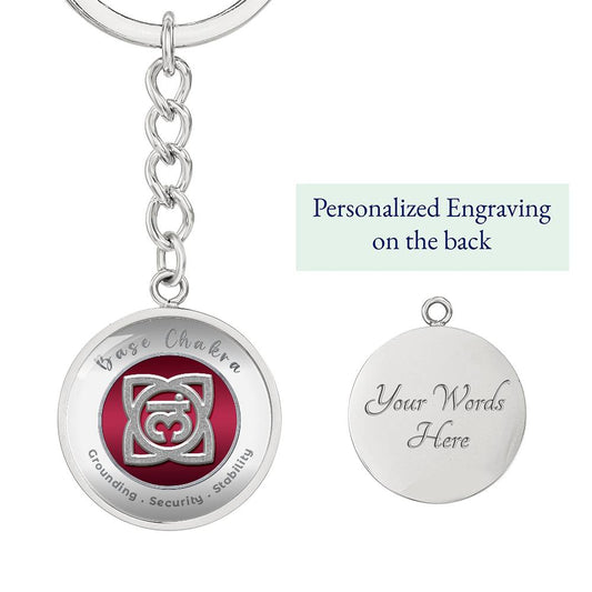 Base Chakra - Stability Grounding Security - Affirmation Keychain - More Than CharmsMore Than Charms