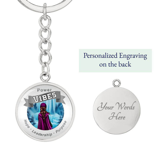 Power Vibes Affirmation Keychain - Frozen Champion