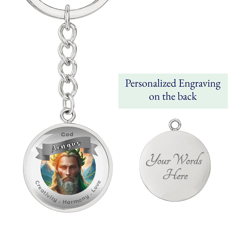 God Aengus - Affirmation Keychain For Creativity Harmony Love - More Than CharmsMore Than Charms