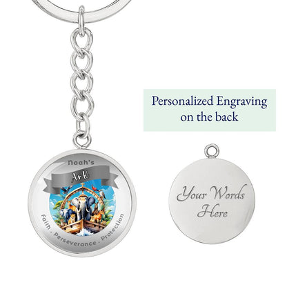 Noah's Arc - Affirmation Keychain For Faith Perseverance Protection- More Than CharmsMore Than Charms