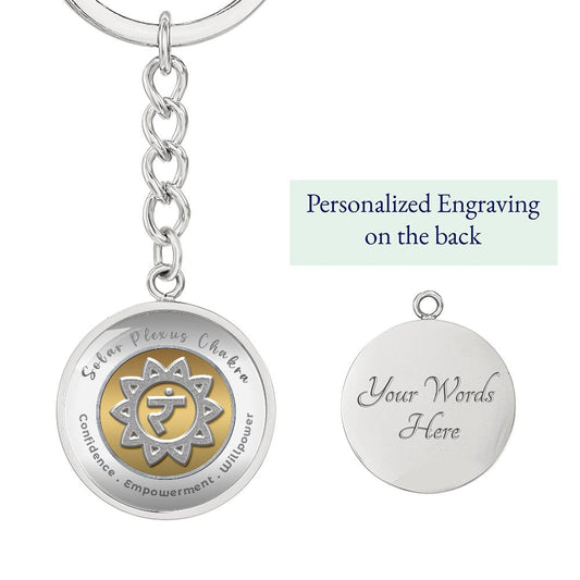 Solar Plexus Chakra - Confidence Empowerment Willpower - Affirmation Keychain - More Than CharmsMore Than Charms