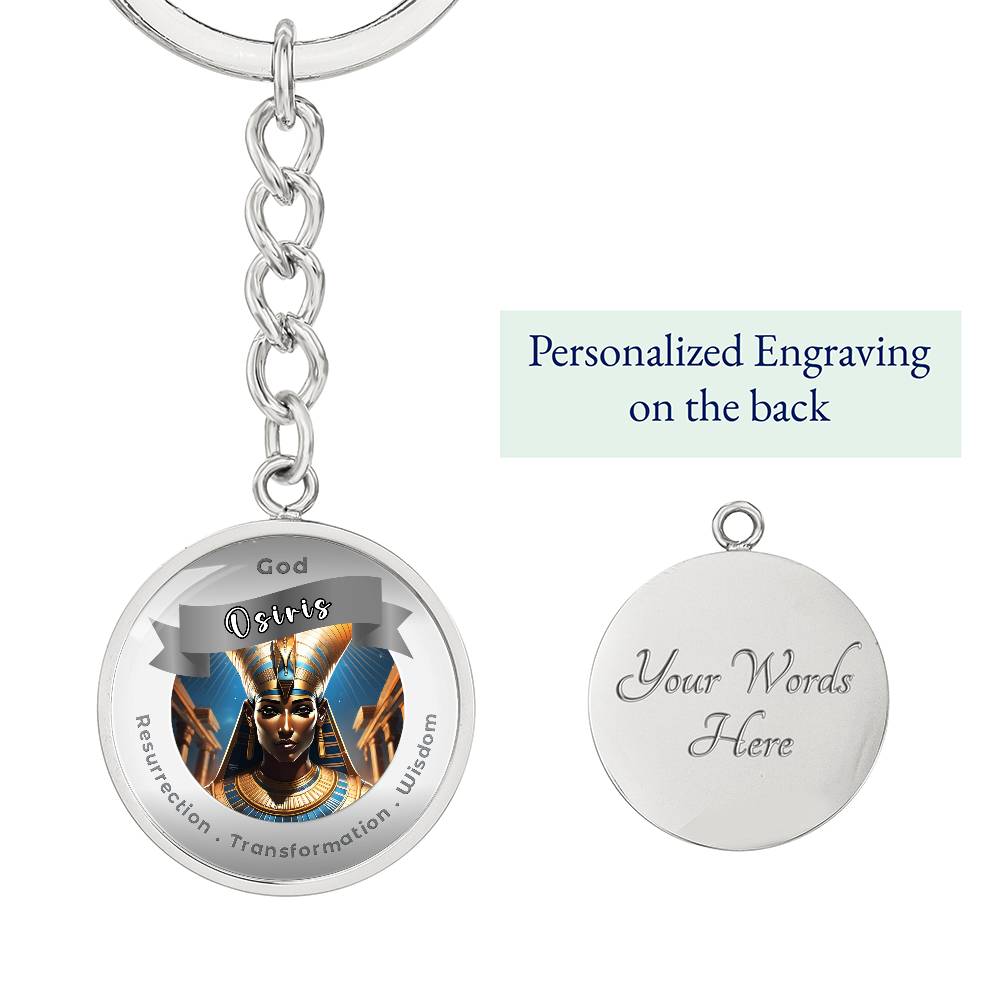 Osiris Affirmation Keychain For Resurrection Transformation Wisdom- More Than CharmsMore Than Charms