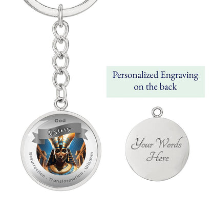 Osiris Affirmation Keychain For Resurrection Transformation Wisdom- More Than CharmsMore Than Charms
