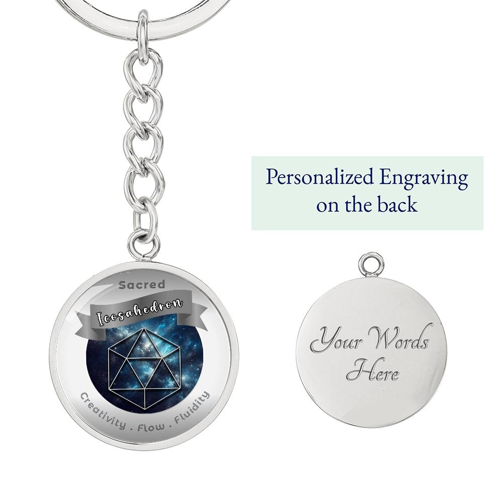 Icosahedron - Affirmation Keychain - More Than CharmsMore Than Charms