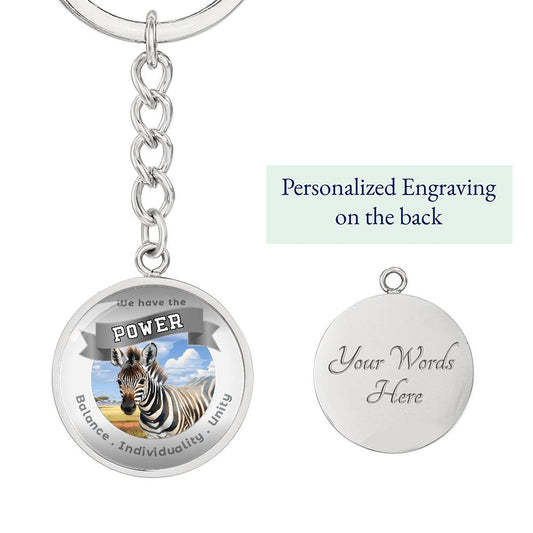Zebra - Power Animal Affirmation Keychain - More Than CharmsMore Than Charms