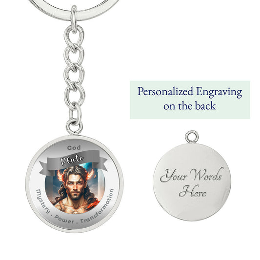 Pluto - Affirmation Keychain For Mystery Power Transformation More Than CharmsMore Than Charms