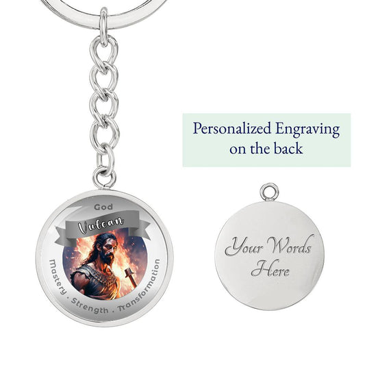 Vulcan - Affirmation Keychain For Mastery Strength Transformation- More Than CharmsMore Than Charms
