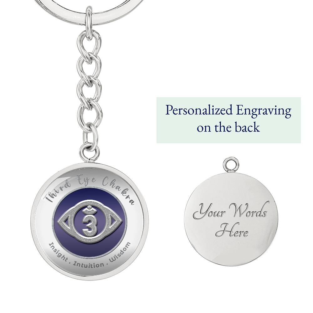 Third Eye Chakra - Intuition Insight Wisdom - Affirmation Keychain - More Than CharmsMore Than Charms
