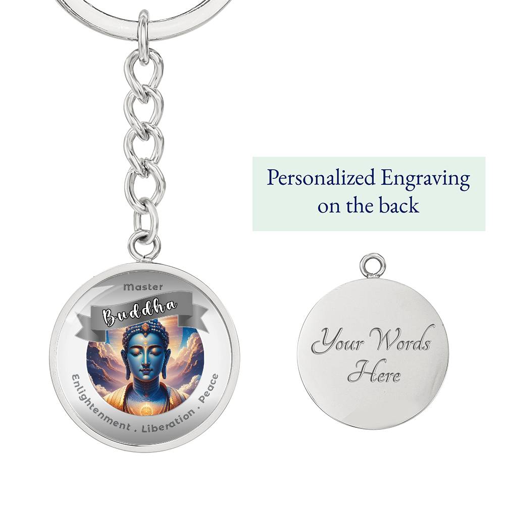 Buddha - Affirmation Keychain For Enlightenment, Liberation & Peace - More Than CharmsMore Than Charms