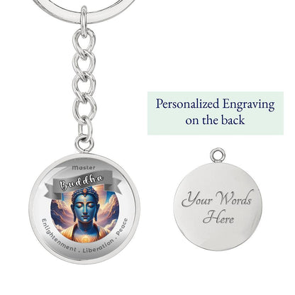 Buddha - Affirmation Keychain For Enlightenment, Liberation & Peace - More Than CharmsMore Than Charms