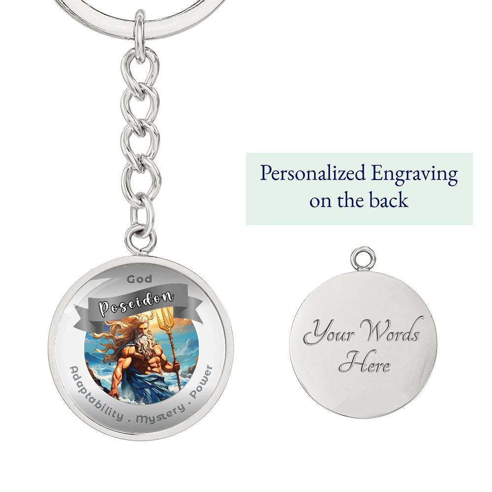 Poseidon - Affirmation Keychain For Adaptability Mystery Power- More Than CharmsMore Than Charms