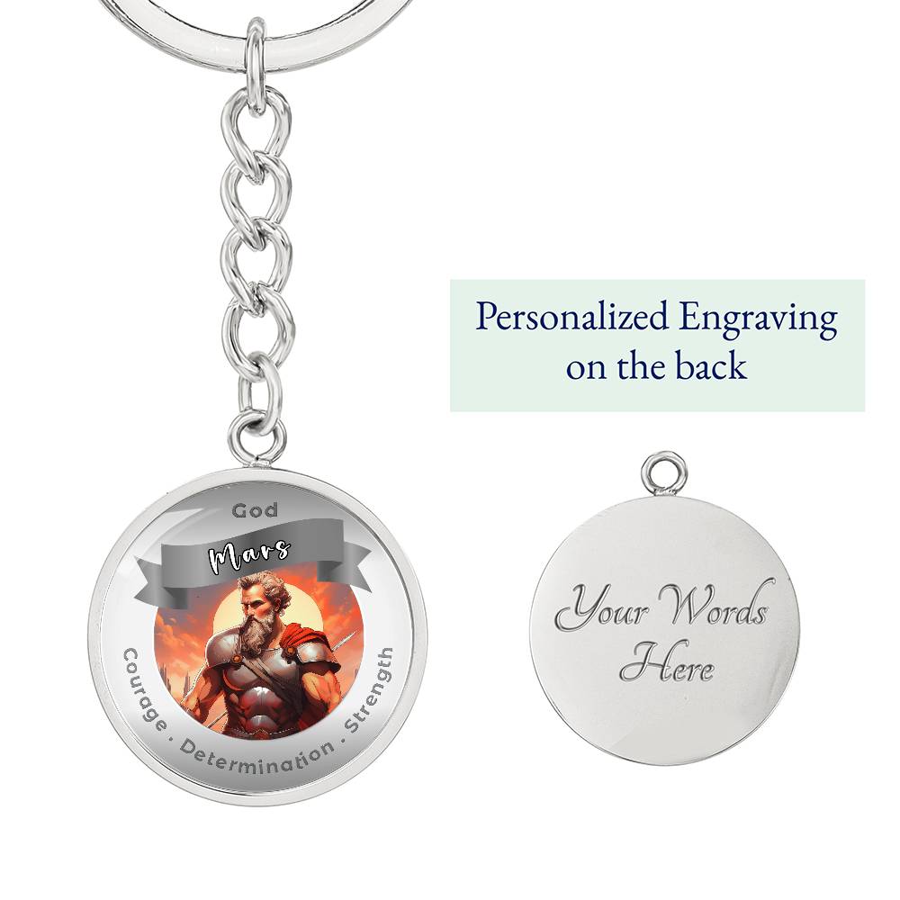 Mars- Affirmation Keychain For Courage Determination Strength - More Than CharmsMore Than Charms