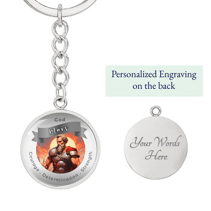 Mars- Affirmation Keychain For Courage Determination Strength - More Than CharmsMore Than Charms