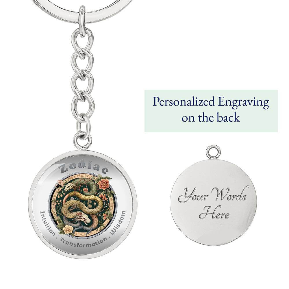 Snake - Chinese Zodiac - Affirmation Keychain - More Than CharmsMore Than Charms