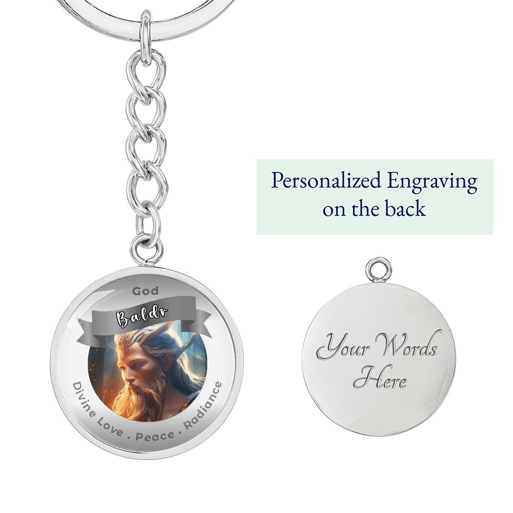 God Baldr - Affirmation Keychain For Divine Love Peace Radiance - More Than CharmsMore Than Charms