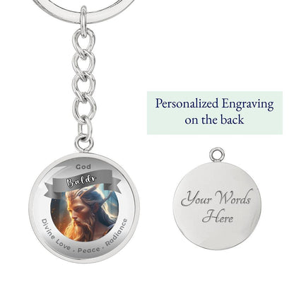 God Baldr - Affirmation Keychain For Divine Love Peace Radiance - More Than CharmsMore Than Charms
