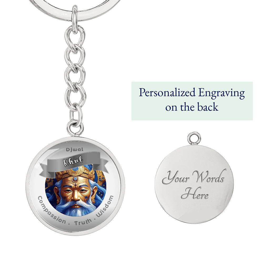 Djwal Khul - Affirmation Keychain For Compassion, Truth & Wisdom - More Than CharmsMore Than Charms