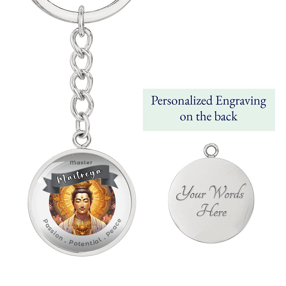 Maitreya - Affirmation Keychain For Enlightenment, Liberation & Peace - More Than CharmsMore Than Charms