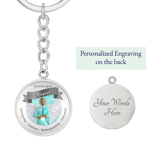Archangel Raguel - Archangel Charm Keychain For Fairness, Harmony, Justice & Relationships- More Than Charms - This Luxury Charm Keychain is more than just a keyring — it’s an empowering expression of your dreams, intentions, and personal energy.Featuring