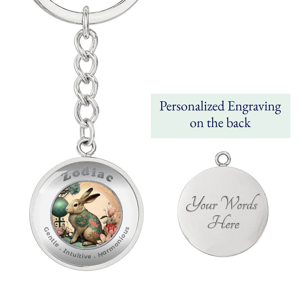 Rabbit - Chinese Zodiac - Affirmation Keychain - More Than CharmsMore Than Charms