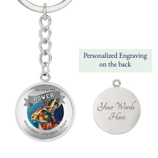 Rabbit Power Animal Affirmation Keychain - More Than CharmsMore Than Charms