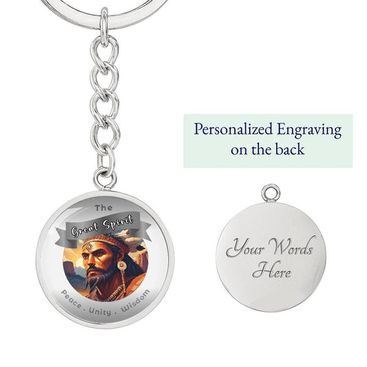 Great Spirit - Affirmation Keychain For Peace Unity Wisdom- More Than CharmsMore Than Charms