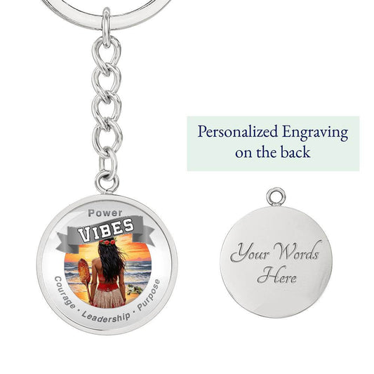 Power Vibes Affirmation Keychain - Ocean Champion