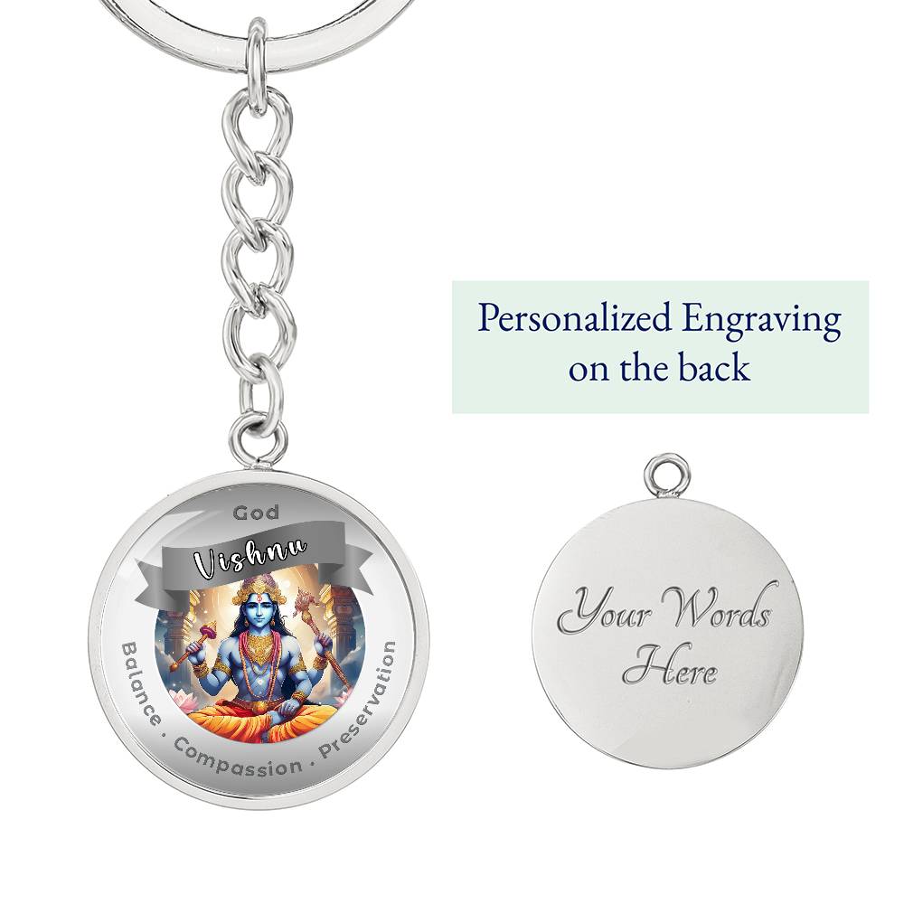 Vishnu - Affirmation Keychain For Balance Compassion Preservation - More Than CharmsMore Than Charms