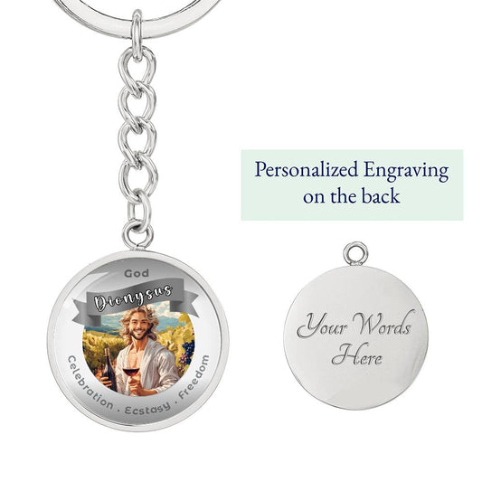 God Dionysus - Affirmation Keychain ForCelebration Ecstasy Freedom- More Than CharmsMore Than Charms