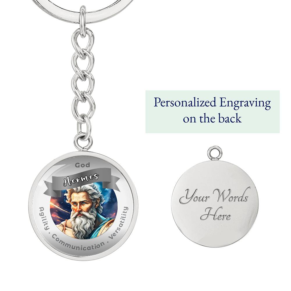 God Hermes - Affirmation Keychain ForAgility Communication Versatility More Than CharmsMore Than Charms
