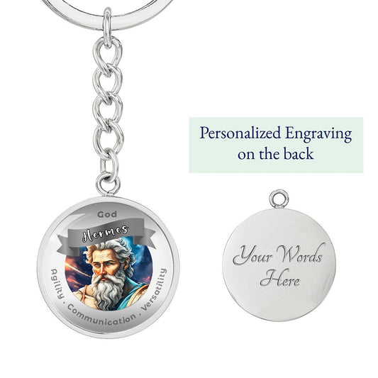 God Hermes - Affirmation Keychain ForAgility Communication Versatility More Than CharmsMore Than Charms