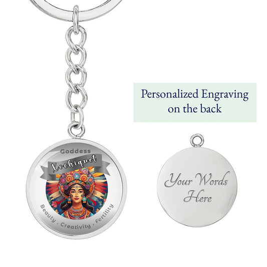 Xochiquetzal - Affirmation Keychain For Beauty Creativity Fertility - More Than CharmsMore Than Charms