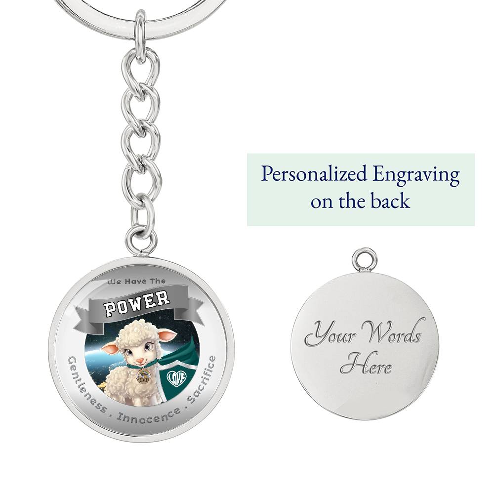 Lamb - Super Hero - Power Animal Affirmation Keychain - More Than CharmsMore Than Charms