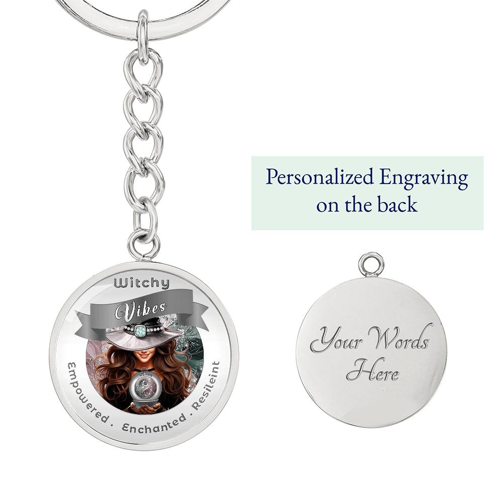 Witchy Vibes - Brown - Affirmation Keychain
