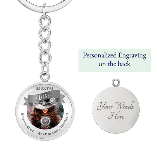Witchy Vibes - Brown - Affirmation Keychain