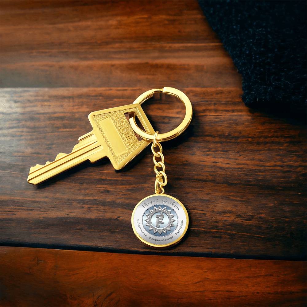 Throat Chakra - Communication Expression Authenticity - Affirmation Keychain - More Than CharmsMore Than Charms