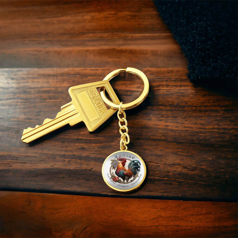 Rooster - Chinese Zodiac - Affirmation Keychain - More Than CharmsMore Than Charms